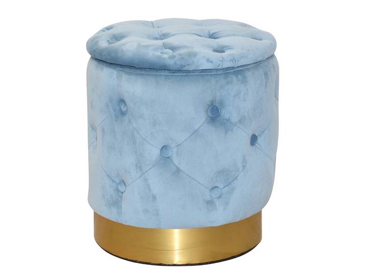 Pouf Nilgen Ø 35cm Bleu/Bleu clair