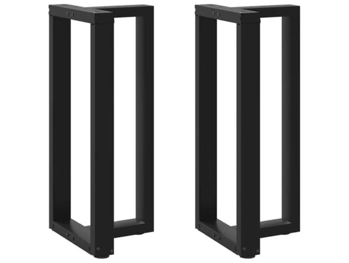 KTHLBRH Metall Tischbeine 40x35 cm, T-Form, Schwarz, 2 STK Verstellbare Nivellierfüße, pulverbeschichteter Stahl, vorgebohrte Löcher, für Stehtische