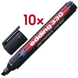 Edding 10x Permanent-Marker »330« schwarz