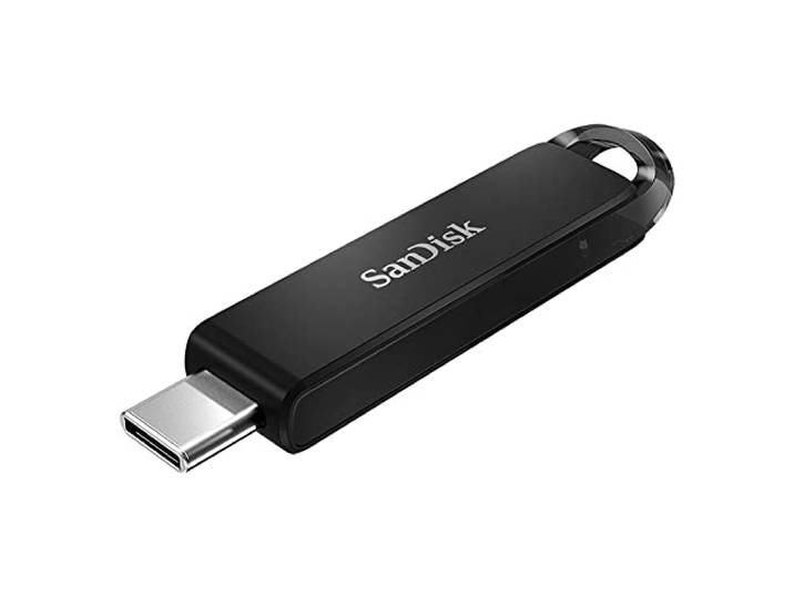 SanDisk Ultra USB Type-C-Flashdrive 128 GB (Vor USB Type-C-Computers, -Smartphones En -Tablets, Leessnelheden Tot 150 MB/s, SanDisk SecureAccess-Software, RescuePRO Deluxe-Software, Back-Up Functione)