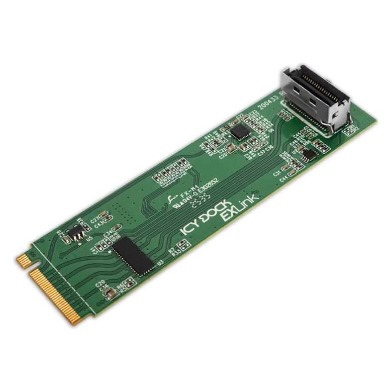 Icy Dock M.2 NVMe PCle 5.0 SSD to 1x MCIO 4i Adapter with Redriver (MB309A5)