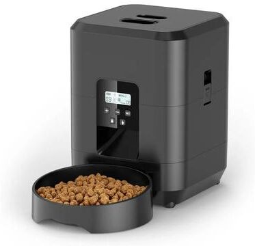 Inspire Select SmartPortion Automatic Pet Feeder Timed Cat & Dog Food Dispenser With LCD Control Bowl black Button Feeder