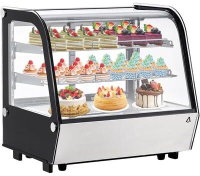 YUN 4.2 Cu.Ft Commercial Display Refrigerator, Pastry Case with LED & Sliding Door