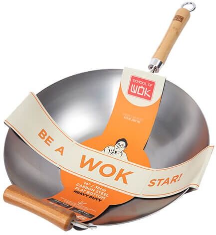 School of Wok Wok Star 14/35cm Carbon Steel Heavy Duty Wok