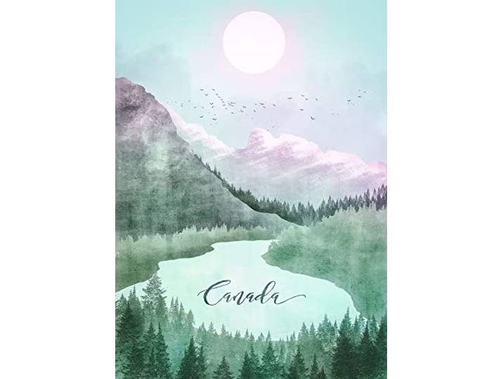 Komar Wandbild - Vintage Travel Canada - Größe: 50 x 70 cm - Poster, Kunstdruck, Dekoration, Wohnzimmer, Schlafzimmer