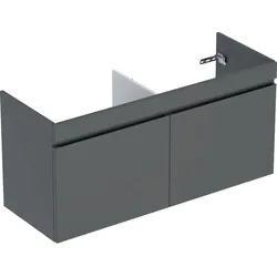 Geberit Renova Plan US Unterschrank für Doppelmöbelwaschtisch, lava, 129x60,5x47,3 cm