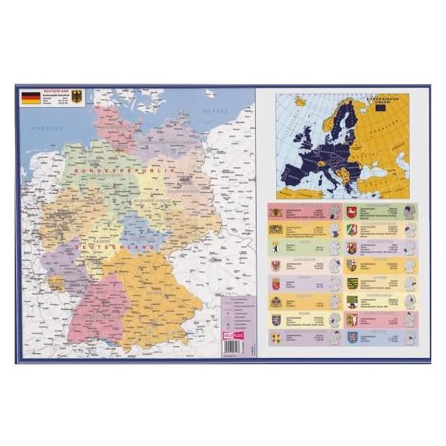 Veloflex 4674000 - Schreibunterlage Deutschland, 40 x 60 cm, 1 Stück (60 x 40 cm) (4674000)