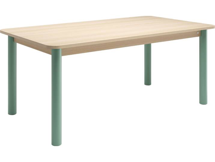 Esstisch TOM TAILOR HOME COLOR TABLE , beige (light oak 05, sage 03, light oak 05), B:180cm H:76cm T:100cm, Tische, Esstisch, Esstisch, 4-Fuss, 3 Grössen, 3 Dekorfarben, 4 Fussfarben, ABS-Kante