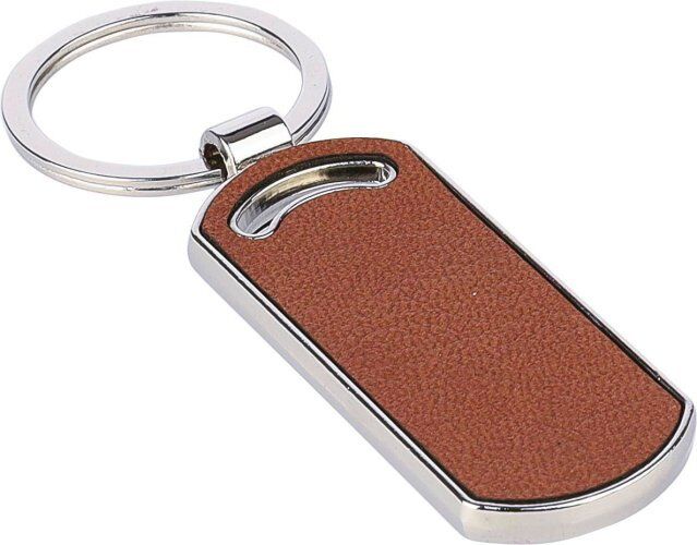 Portachiavi in pelle riciclata a forma ovale jill Personalizzate o neutre IMPRESSION