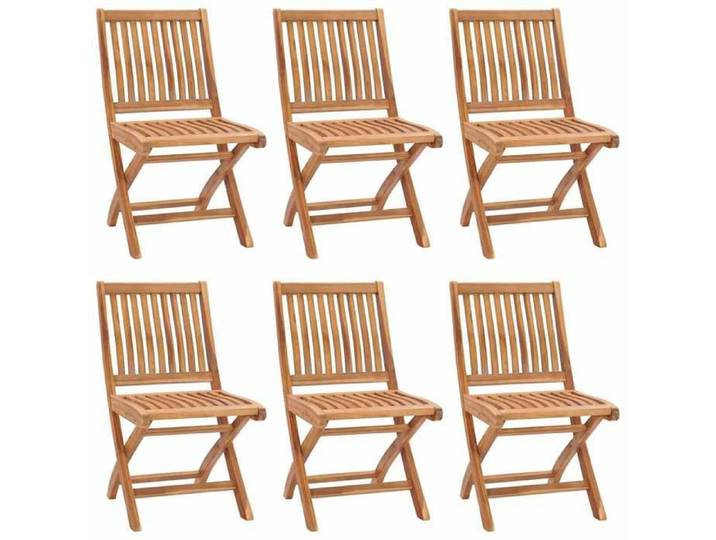 Maison Exclusive - Chaises pliantes 6 pièces en teck massif