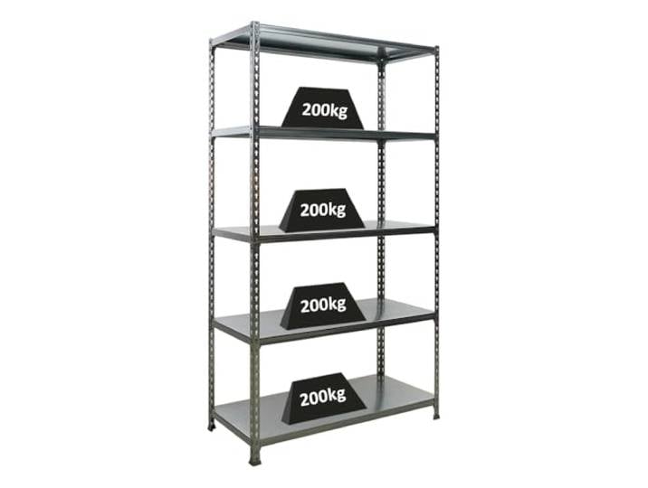 PROREGAL Schwerlastregal Big Metal Shark HxBxT 200x110x50cm Fachlast 200kg Verzinkt Standregal Lagerregal