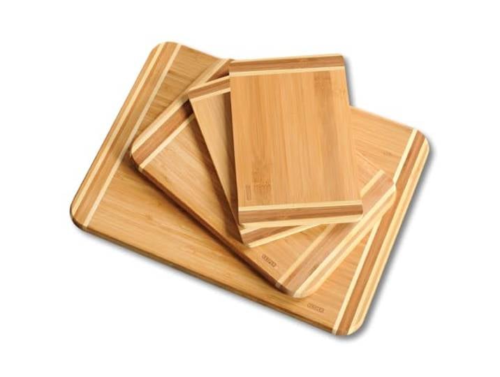 Kesper Planche à découper en bambou naturel 4 pièces (1 lot)