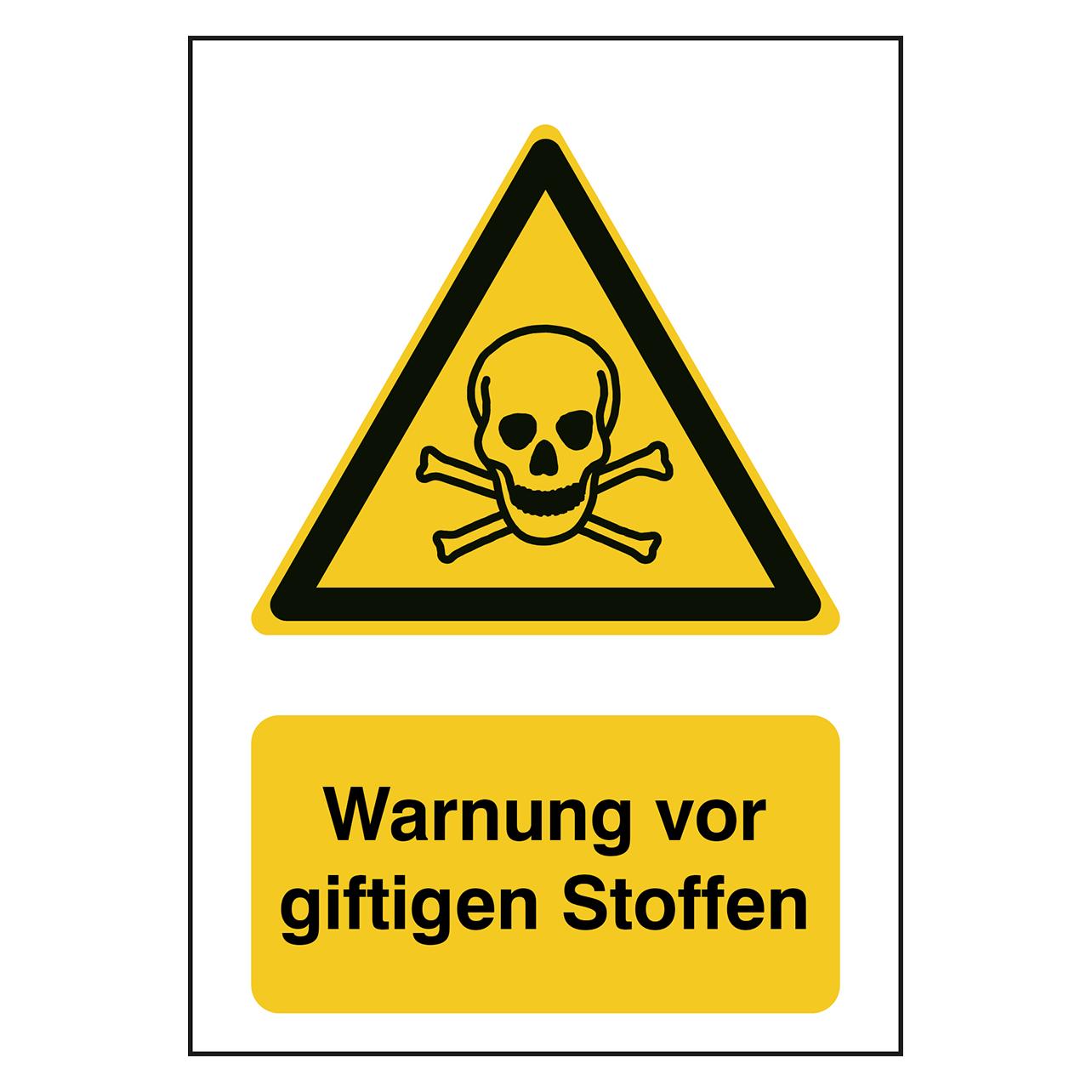 Brady B-862, Toughwash-Warnschild, W016 - Warnung vor giftigen Stoffen, Polyester, Schwarz und Gel (236869)