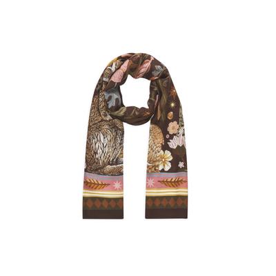 Modetuch CODELLO "Codello Schal", Damen, grün, Obermaterial: 85% Modal CMD. 15% Wolle WO., Modetücher, mit Waldtier-Motiven