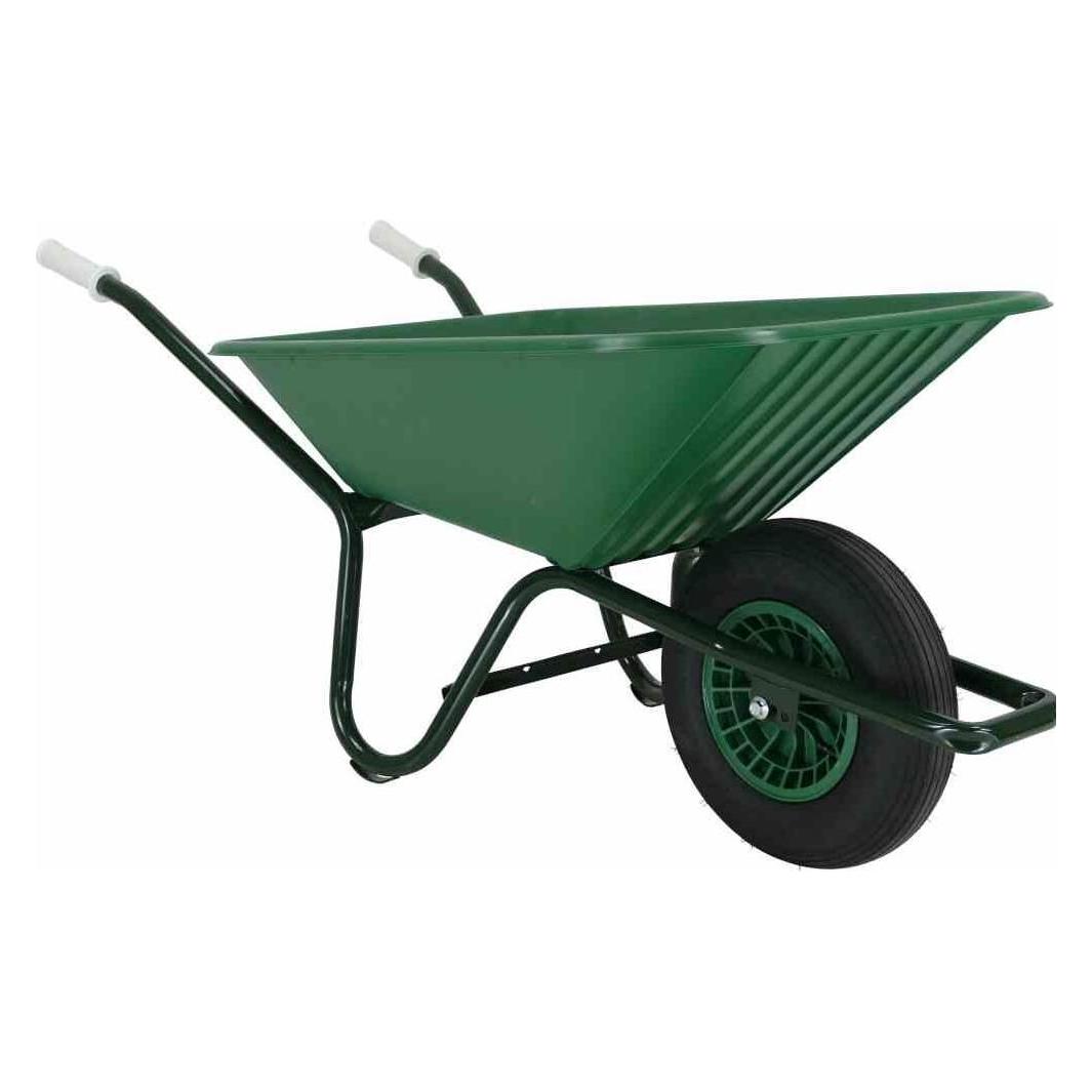 FORT Gartenkarre 90 Liter PP-Mulde, lackierter Rahmen mit Kippbügel (FO09105)