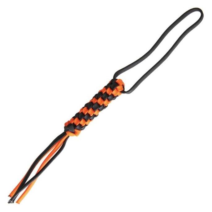 WE Orange-schwarzes, geknotetes Paracord-Schlüsselband (A-03C)