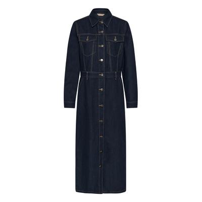Jeanskleid CULTURE "Culture DK Denimkleid CUneom", Damen, Gr. 40, Normalgrößen, blau (rinse wash), Kleider