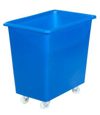Rechteckbehälter, Kunststoff, fahrbar, 135 l, blau