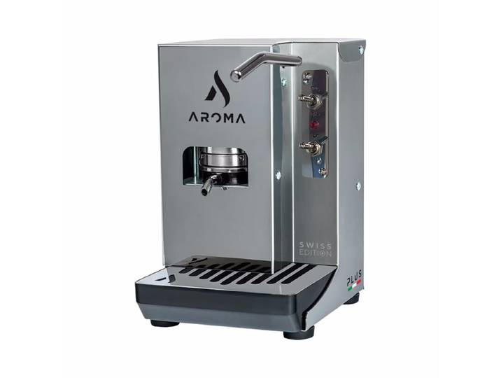 AROMA Plus Evolution Schweizer Edition Stahl Kaffeemaschine – Kapselmaschine Divers – grau