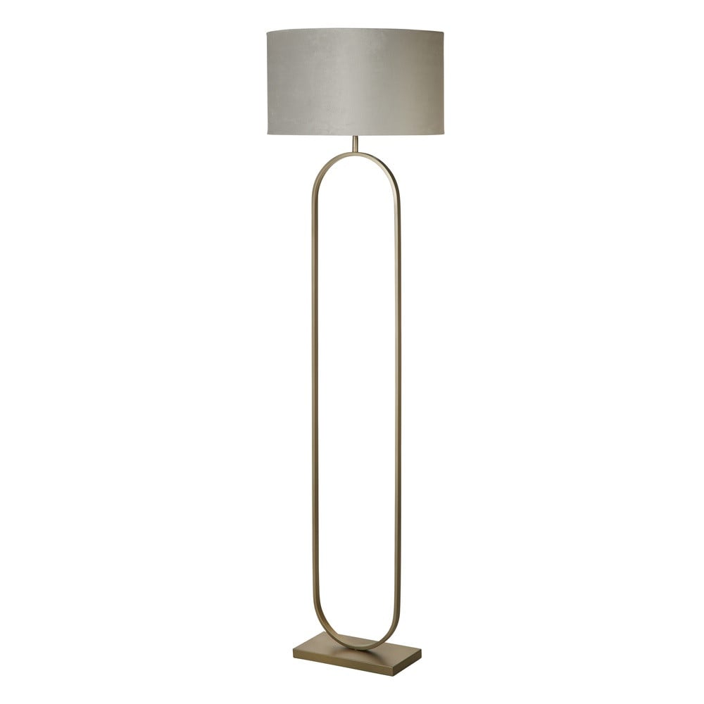 Searchlight Modish Vloerlamp - Brons met grijze kap