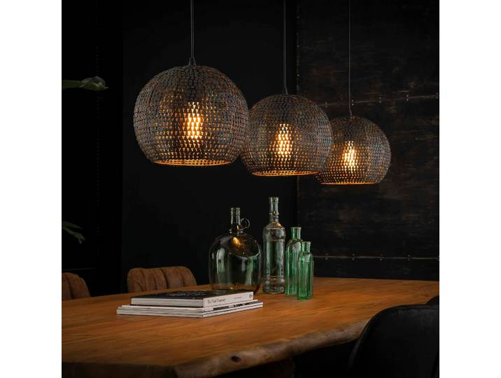 Suspension boule 3 lampes effet mosaïque JAVA