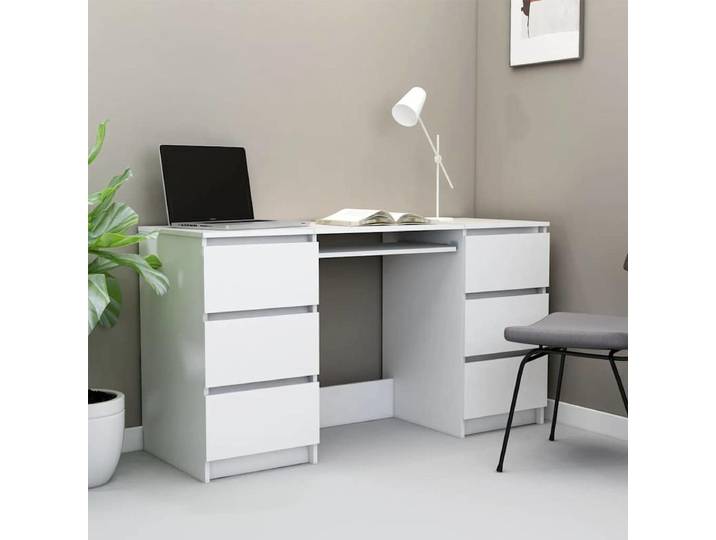 Bureau en bois 140x50x77cm, haute qualité, facile à nettoyer, design moderne
