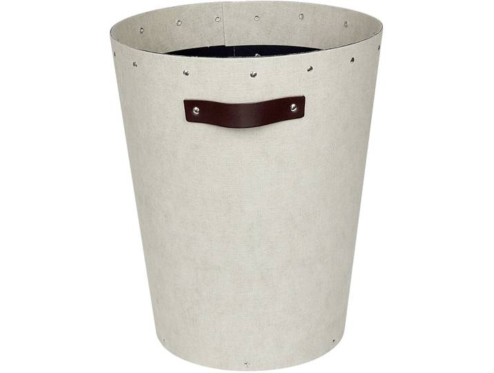 Papierkorb Bigso Box beige Papier/Leder