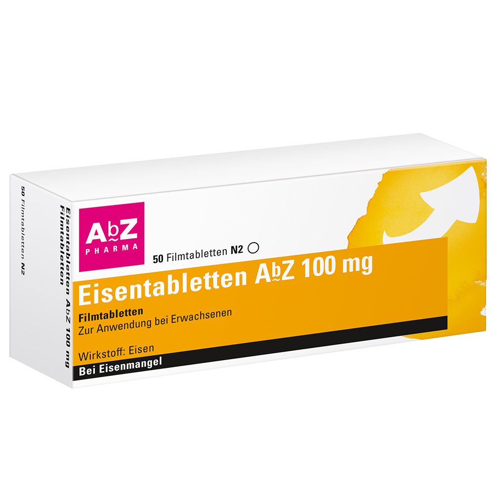 Eisentabletten AbZ 100 mg Filmtabletten 50 St