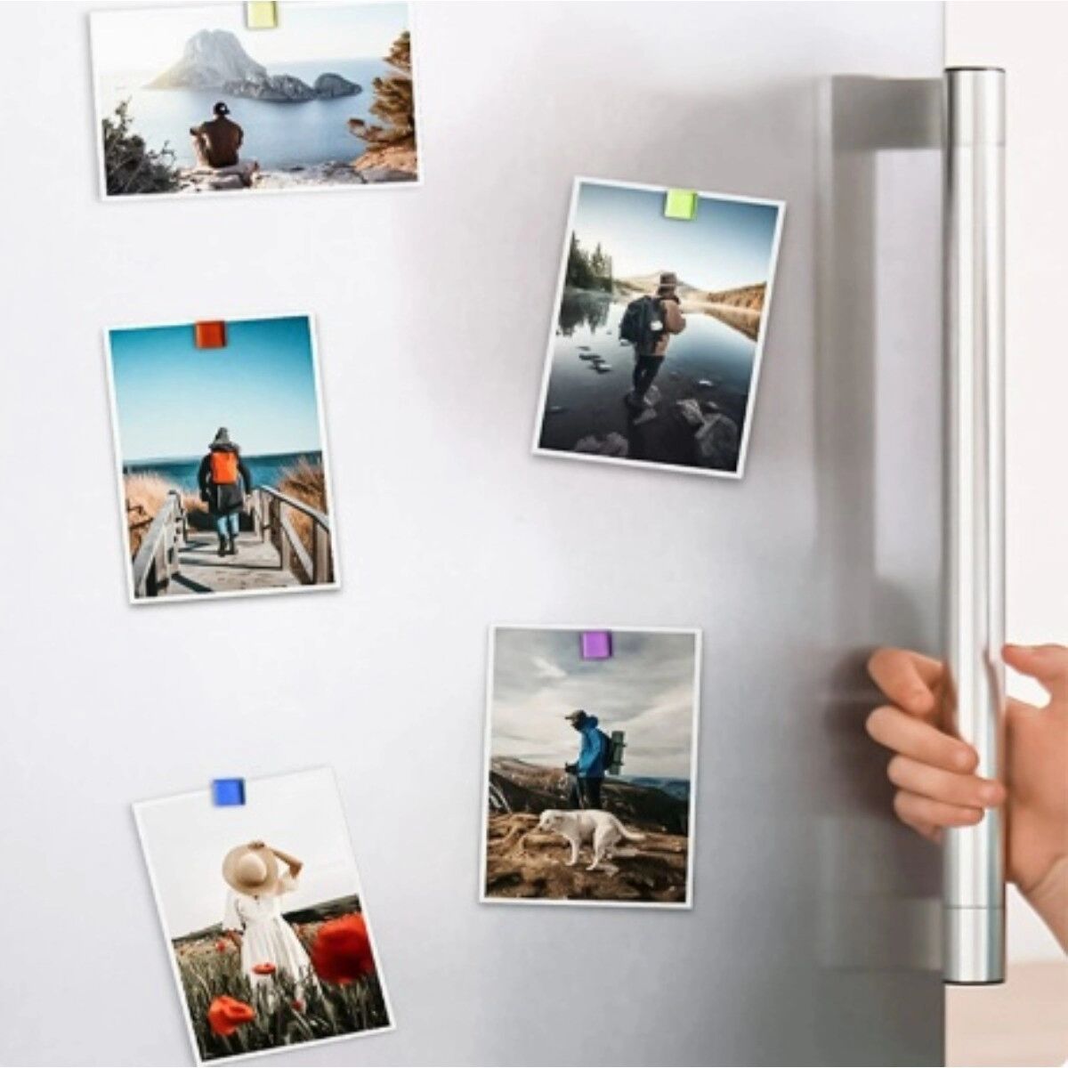 INF Magnetische Kristall-Glas-Kühlschrankmagnete 48er-Pack – 36-farbiges Mosaik-Harz DIY-Dekor