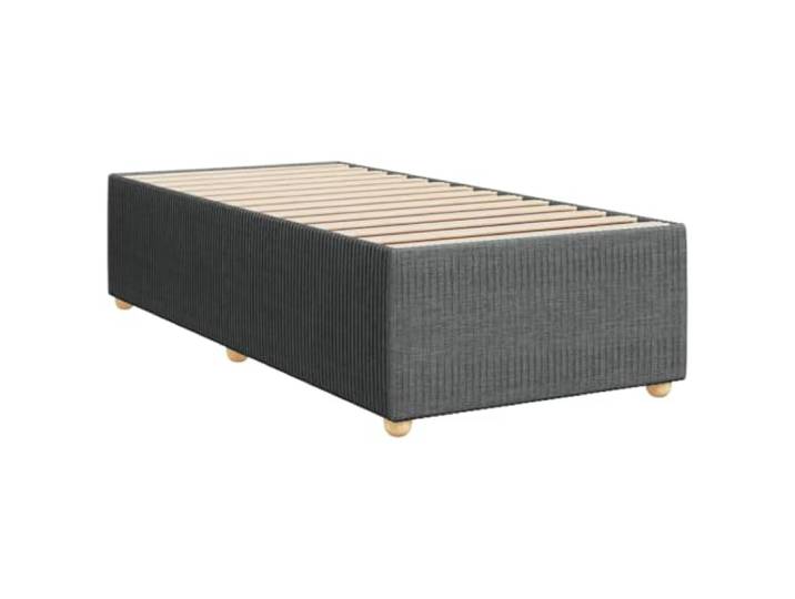 KTHLBRH Bettgestell ohne Matratze Dunkelgrau 90 x 190 cm Weiches Polyestergewebe, mit Lattenrost, stabile Füße, Einzelbett