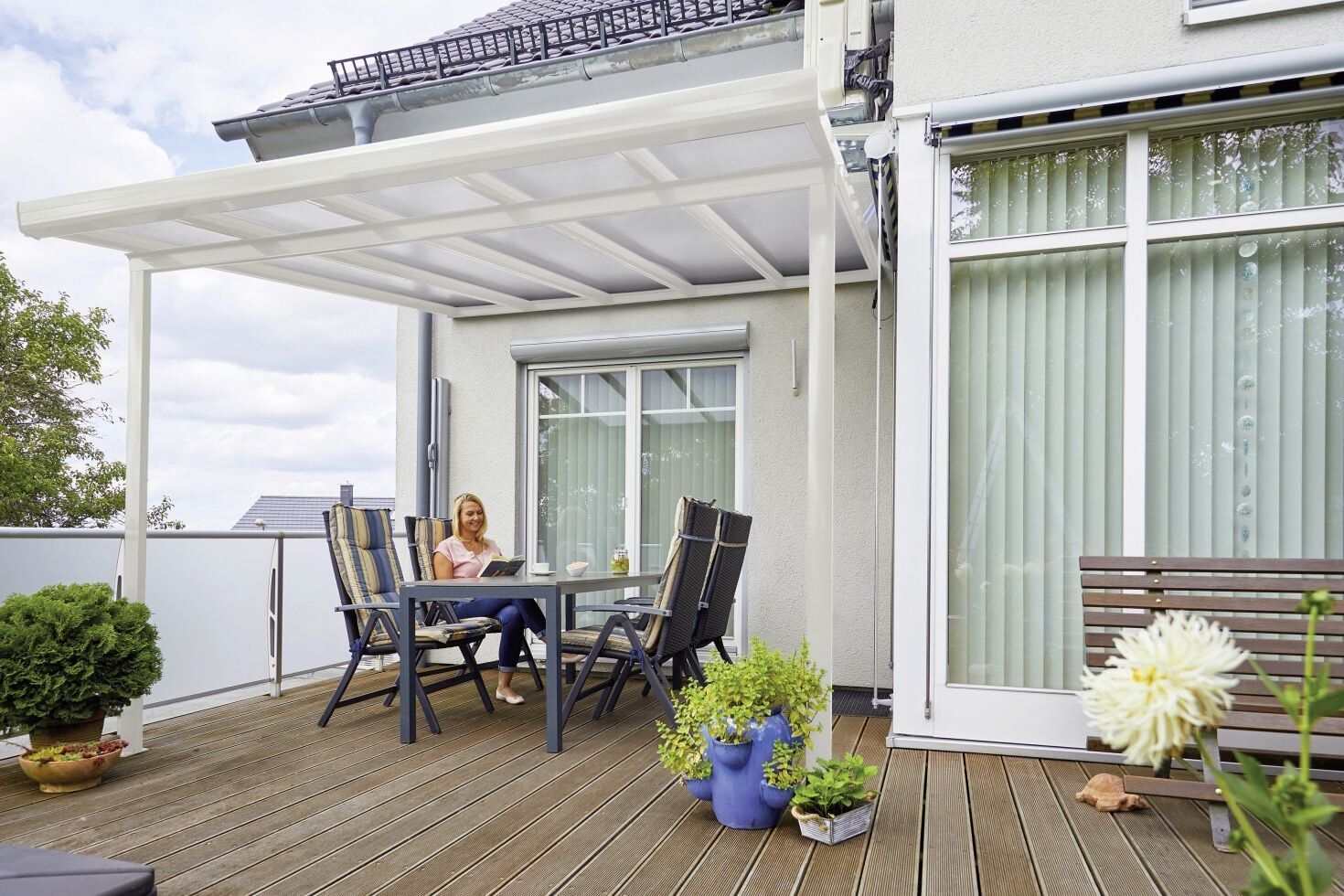 Gutta Terrassenüberdachung Basic 306x306cm weiß