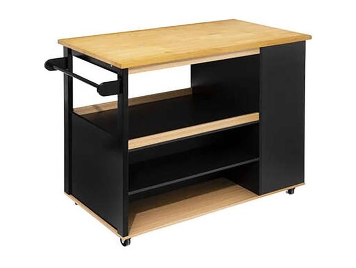 Meuble de cuisine / rangement cuisine coloris noir - Longueur 108 x Profondeur 60 x Hauteur 89 cm