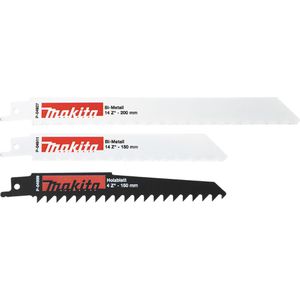 Makita Säbelsägeblatt P-84791, Set, 150 - 200 mm, für Holz und Metall, 15 Stück