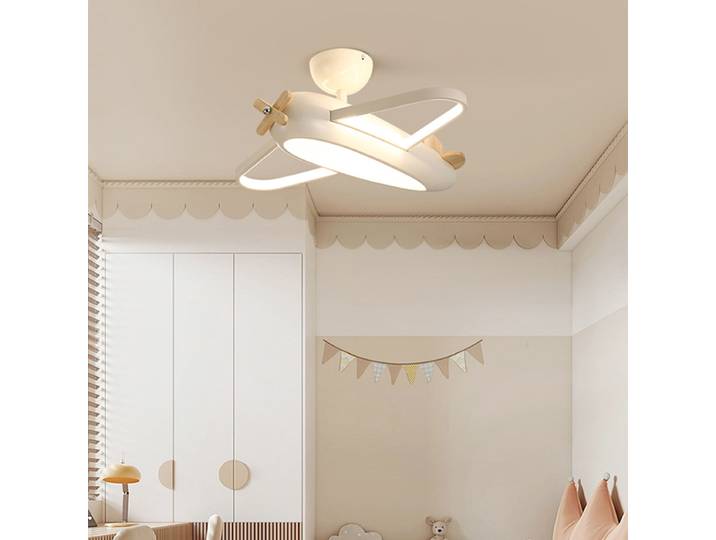 Dessin animé avion plafonnier Design créatif Led lampe blanche salon salle à manger étude chambre d'enfants garçon bébé chambre décor lampe
