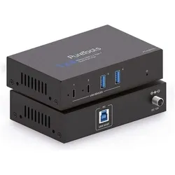 Purelink 1x4 5Gbps USB3-Hub PT-HUB-010 USB3.2 Gen1 2xUSB-C 2xUSB-A (USB-B, 4 Ports), Dockingstation + USB Hub, Schwarz