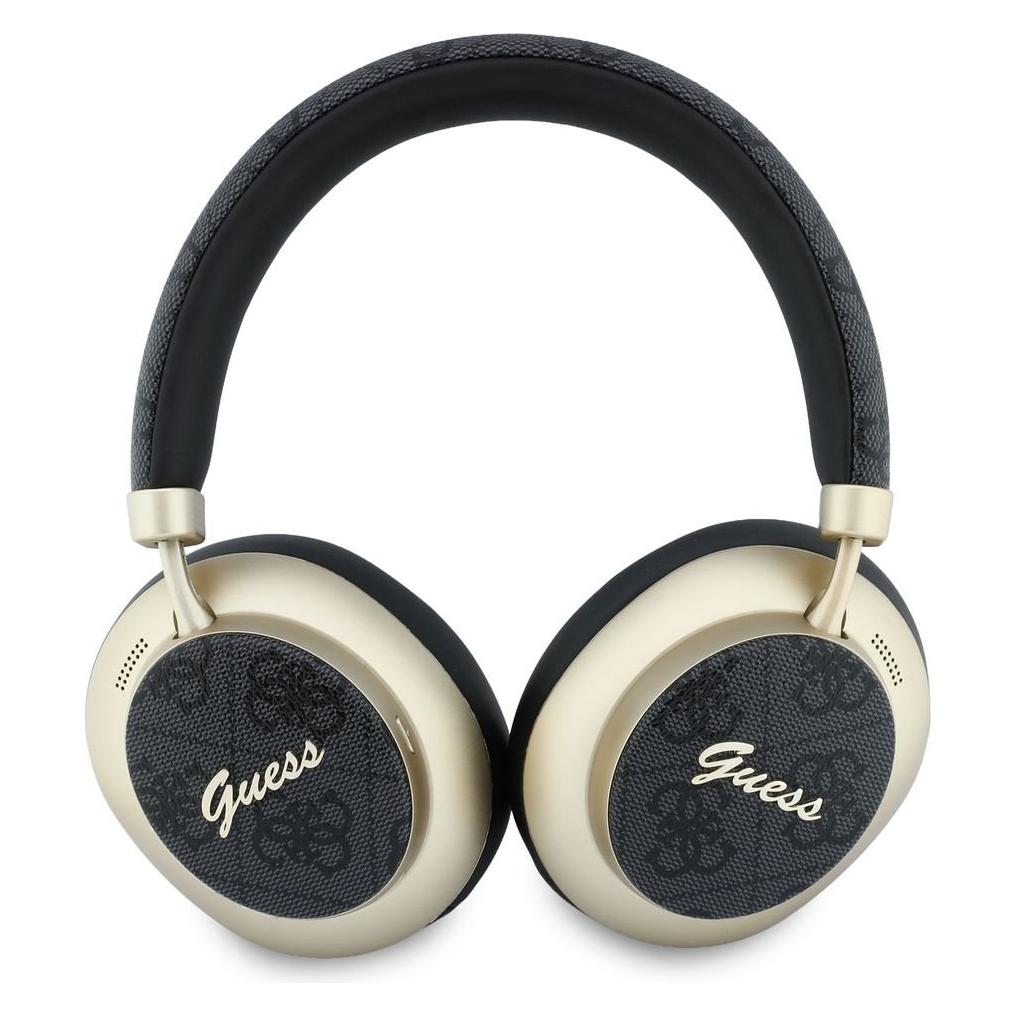 Guess Headphones nauszne Bluetooth ENC 4G Gold Script Metal black (32 h, Kabellos) (GUBHP83P4CSCMK)
