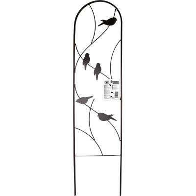 Rankgitter WINDHAGER "unterstützt Blumen beim Wachstum, Rankhilfe für Kletterpflanzen", schwarz, B:25cm H:101cm, Metall, Rankhilfen, beschichtetes Metall, 101 x 25cm, schwarz