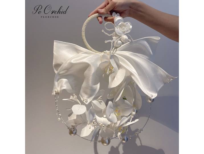 PEORCHID-Bouquet de Fausses Fleurs de Mariage, Patients, Perles, Grand Nministériels d, Orchidée, Ramo, Artificielle, Mariée, Portable, Luxe, 2022