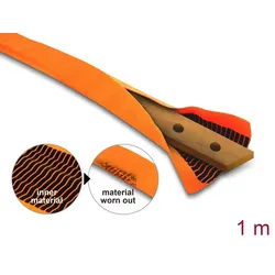 DELOCK Schutzschl. 40x16mm mit Verschleißanzeige, orange 1m