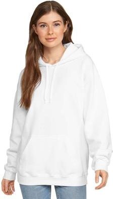Gildan SF500 Softstyle Midweight Hooded Sweatshirt in White size 2XL   Fleece