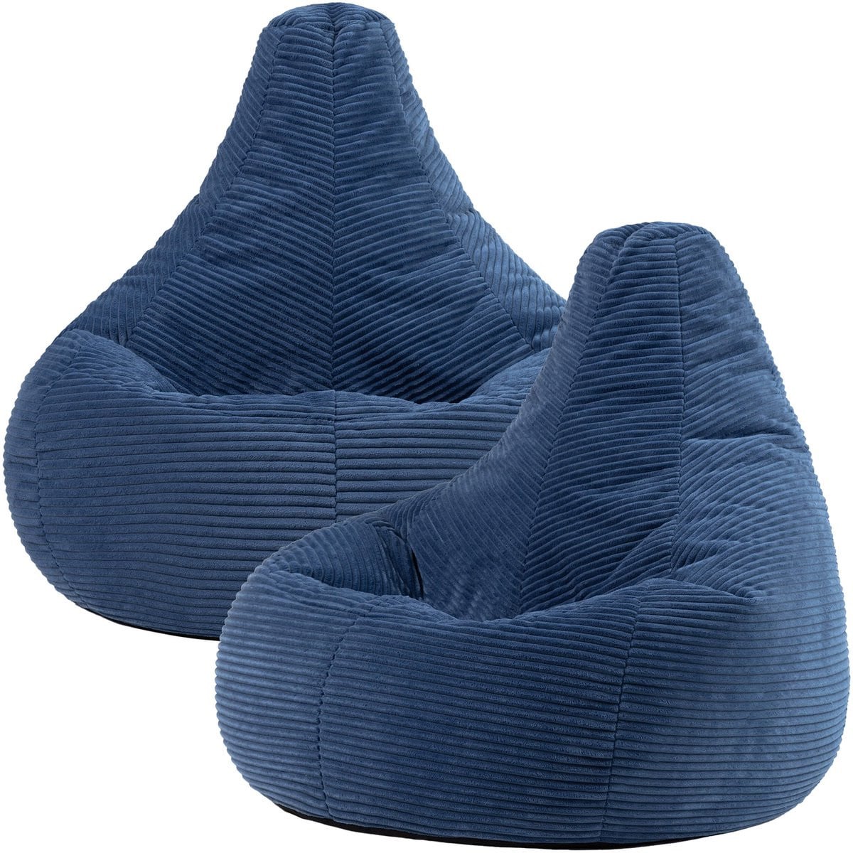 Icon Dalton Zitzak Fauteuil Set van 2 - Ribfluweel - Denimblauw