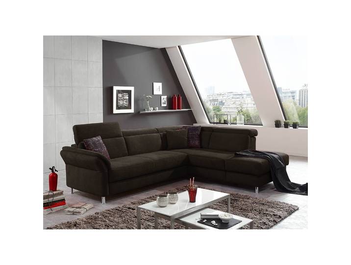 Ecksofa Calang Webstoff Braun/Espresso Webstoff 267 x 97 x 228cm Ottomane davorstehend rechts Bettkasten/Schlaffunktion Modern
