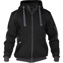 DASSY® Pulse Sweatshirt-Jacke - schwarz/anthrazitgrau - M