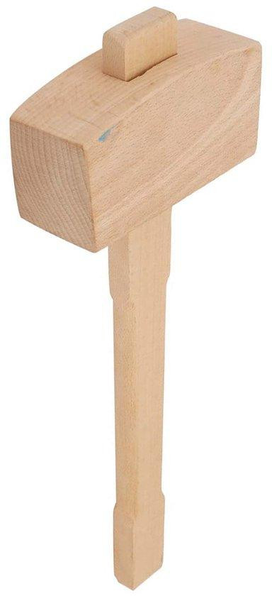 Dailygoods Houten Hamer met Ergonomisch Handvat, Bruin