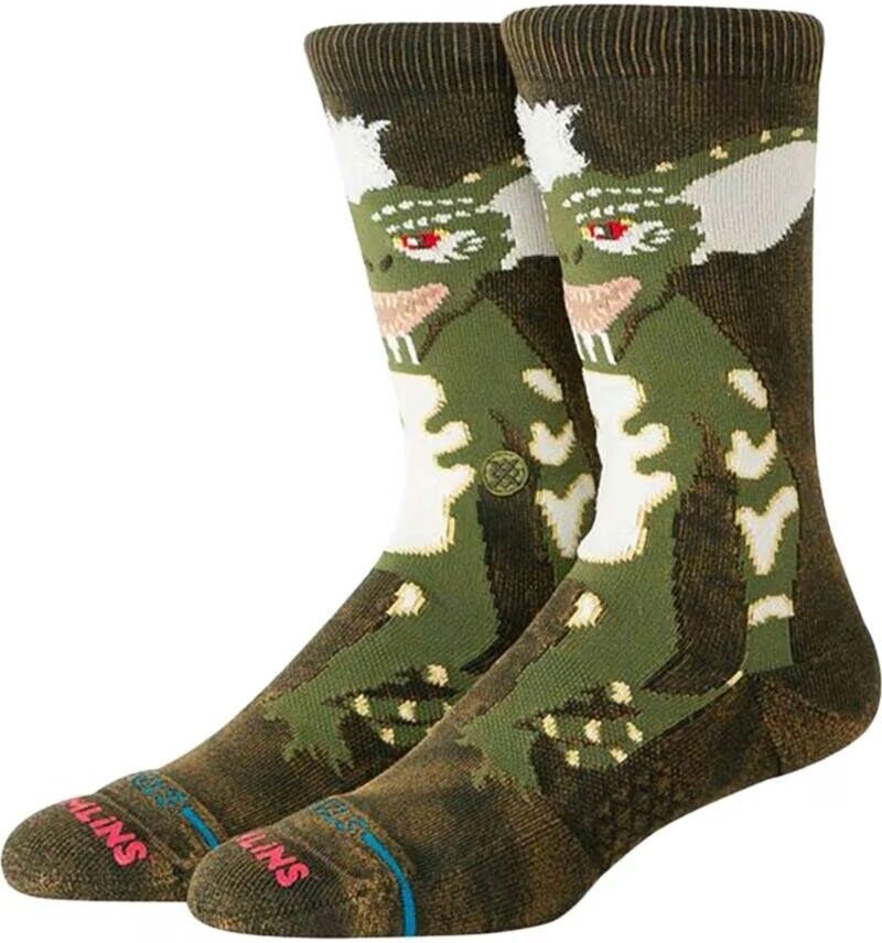 Calcetines Stance Stripe Gremlins Crew Dark Green M Mujer