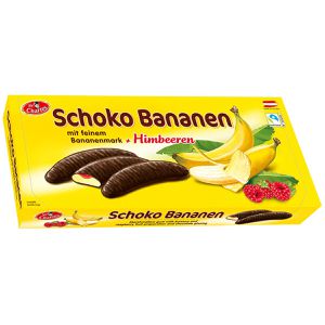 Sir-Charles Schokofrüchte Schoko Bananen + Himbeeren, mit Zartbitterschokolade, 300 g