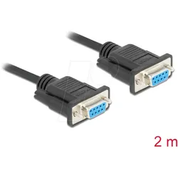 DELOCK 87785 - Nullmodem-Kabel, 9-pol.,Bu./Bu., CTS/RTS auto controll, 2 m