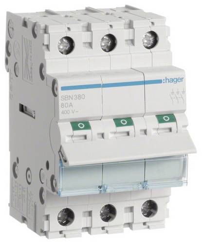 Hager Ausschalter 3polig 80A 3 Schließer 400V SBN380