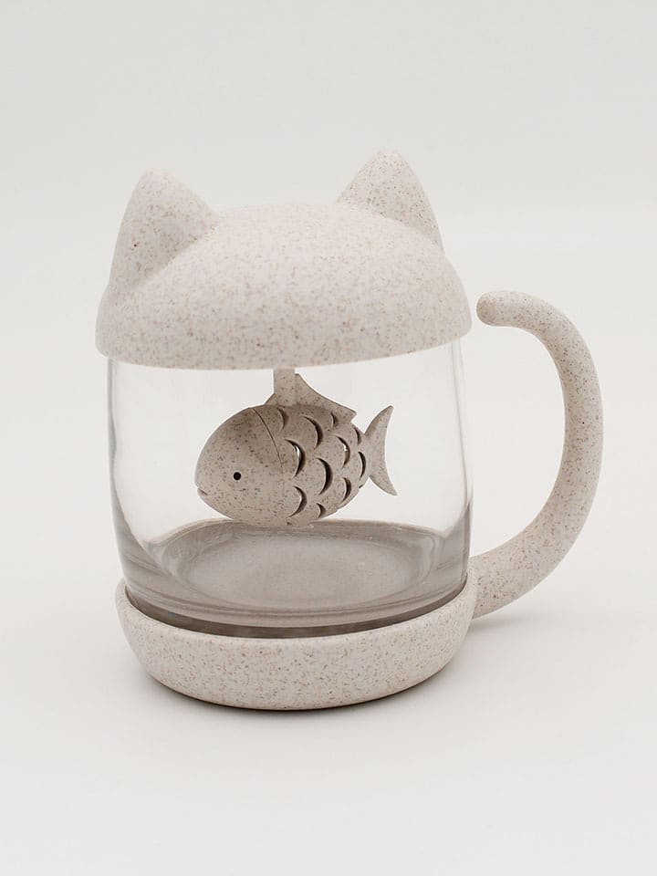Winkee Teetasse ''Katze'' in Beige - 250 ml - onesize