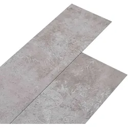 DELUKE® Vinylboden PVC-Dielen selbstklebend wasserfest 2mm Stärke Klebevinylboden Bodenbelag Laminatboden Dekor-Dielen Erdgrau, 5,02m2
